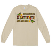 Mushroom colorful juneteenth celebration art Long Sleeve Tee - LillyAllenDesigns