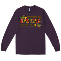 Plum colorful juneteenth celebration art Long Sleeve Tee - LillyAllenDesigns