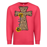 Cardinal he is risen leopard cross Premium Sweatshirt - JahusDesignShop