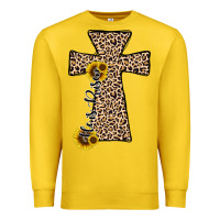 Lemon he is risen leopard cross Premium Sweatshirt - JahusDesignShop