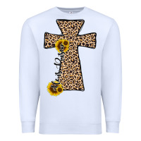White he is risen leopard cross Premium Sweatshirt - JahusDesignShop