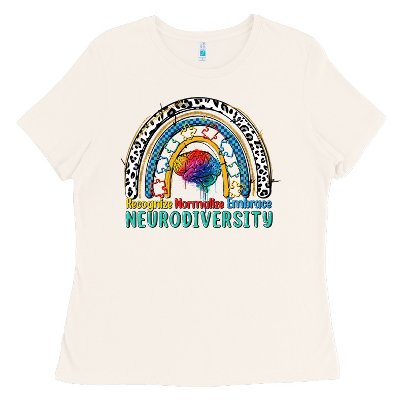 Recognize Normalize Embrace Neurodiversity Autism Ladies Tee by FaDigitalArtStudio | Teevron