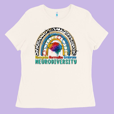 Recognize Normalize Embrace Neurodiversity Autism Ladies Tee Designed By Fadigitalartstudio