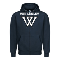 Navy WELLESLEY Zipper Hoodie - baoMotion