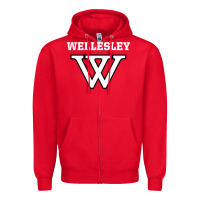Red WELLESLEY Zipper Hoodie - baoMotion