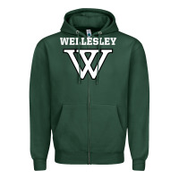 Sports Green WELLESLEY Zipper Hoodie - baoMotion