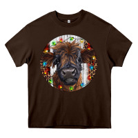 Chocolate Brown Western Christmas Calf Heavy Core Tee - RanaPortraitStore