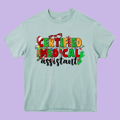 Certified Medical Assistant Heavy Core Tee Designed By Cowgirlartshop