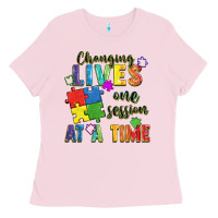 Bubblegum Pink Changing lives one session at a time Ladies Tee - FaDigitalArtStudio