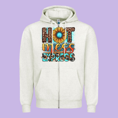 Hot Mess Express Zipper Hoodie Designed By Jahusdesignshop