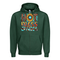 Sports Green hot mess express Zipper Hoodie - JahusDesignShop