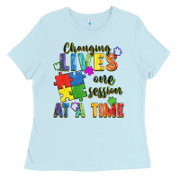 Baby Blue Changing lives one session at a time Ladies Tee - FaDigitalArtStudio