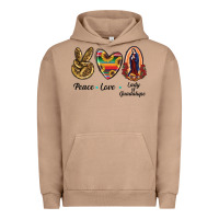 Pigment Burro Peace Love Lady Of Guadalupe Urban Hoodie - RanaPortraitStore