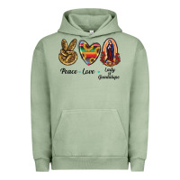 Pigment Oil Green Peace Love Lady Of Guadalupe Urban Hoodie - RanaPortraitStore