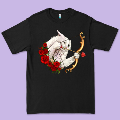 Cupid Cat Premium Tee Designed By Oliviacreatesart