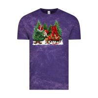 Cloud Purple christmas santa Vintage Tee - FaDigitalArtStudio