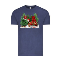 Vintage Denim christmas santa Vintage Tee - FaDigitalArtStudio