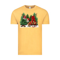 Vintage Mustard christmas santa Vintage Tee - FaDigitalArtStudio