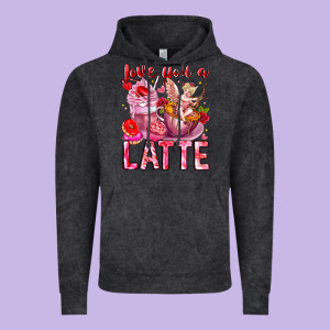 Love You Latte Valentine Cupid Vintage Hoodie Designed By Cowhidedigitalart