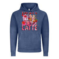 Vintage Denim Love You Latte Valentine Cupid Vintage Hoodie - CowhideDigitalArt