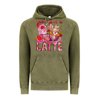 Vintage Olive Love You Latte Valentine Cupid Vintage Hoodie - CowhideDigitalArt
