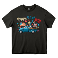 Happy 4th Of July Gnome Truck Heavy Core Tee | Teevron