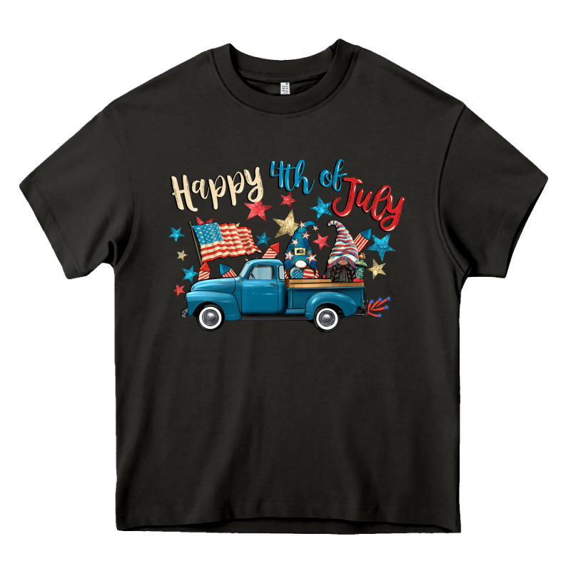 Happy 4th Of July Gnome Truck Heavy Core Tee by CowGirlArtShop | Teevron