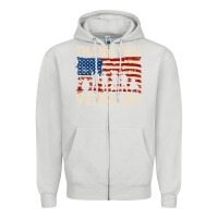 Dove Grey Thank You Veterans American Flag Patriotic Zipper Hoodie - baoMotion