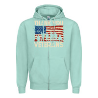 Seafoam Thank You Veterans American Flag Patriotic Zipper Hoodie - baoMotion