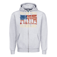 Heather Grey Thank You Veterans American Flag Patriotic Zipper Hoodie - baoMotion