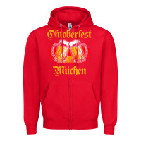 Red Oktoberfest Munich Zipper Hoodie - baoMotion