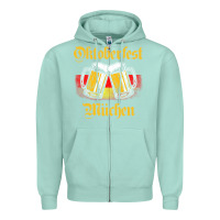 Seafoam Oktoberfest Munich Zipper Hoodie - baoMotion