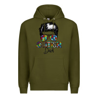 Army Green autism dad Premium Hoodie - CowhideDigitalArt