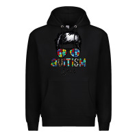 Black autism dad Premium Hoodie - CowhideDigitalArt