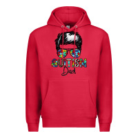 Cardinal autism dad Premium Hoodie - CowhideDigitalArt