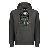 Charcoal Heather autism dad Premium Hoodie - CowhideDigitalArt