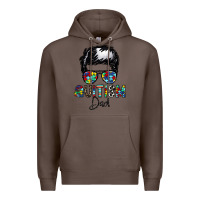 Coffee autism dad Premium Hoodie - CowhideDigitalArt