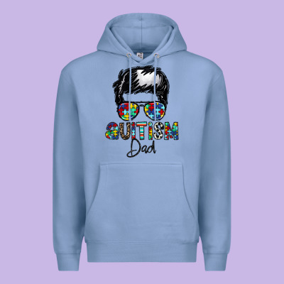 Autism Dad Premium Hoodie Designed By Cowhidedigitalart