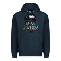 Navy autism dad Premium Hoodie - CowhideDigitalArt