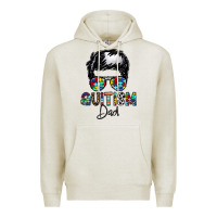 Oatmeal Heather autism dad Premium Hoodie - CowhideDigitalArt