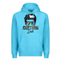 Ocean Blue autism dad Premium Hoodie - CowhideDigitalArt