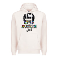 Pale Pink autism dad Premium Hoodie - CowhideDigitalArt