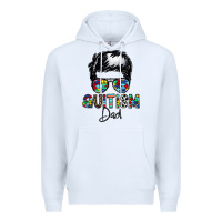 White autism dad Premium Hoodie - CowhideDigitalArt