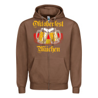 Chestnut Oktoberfest Munich Zipper Hoodie - baoMotion