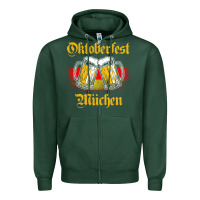 Sports Green Oktoberfest Munich Zipper Hoodie - baoMotion