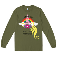 Army Green Unicorns Are Born in September Long Sleeve Tee - Bettercallsaul
