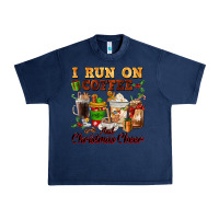 Navy i run on coffee and christmas cheer Urban Heavy Tee - FaDigitalArtStudio