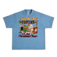 Pebble Blue i run on coffee and christmas cheer Urban Heavy Tee - FaDigitalArtStudio