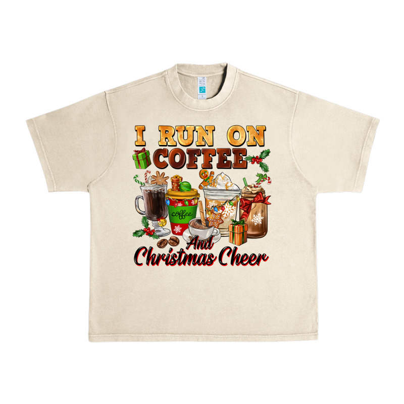 I Run On Coffee And Christmas Cheer Urban Heavy Tee by FaDigitalArtStudio | Teevron