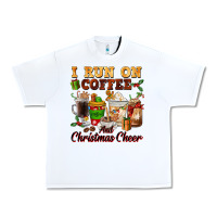 White i run on coffee and christmas cheer Urban Heavy Tee - FaDigitalArtStudio